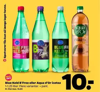 Netto Blue Keld B'Free eller Aqua d'Or icetea tilbud