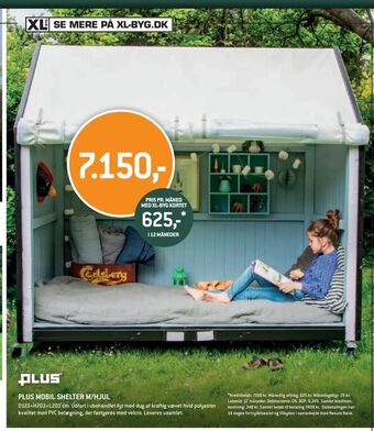XL-BYG Plus mobil shelter m/hjul tilbud