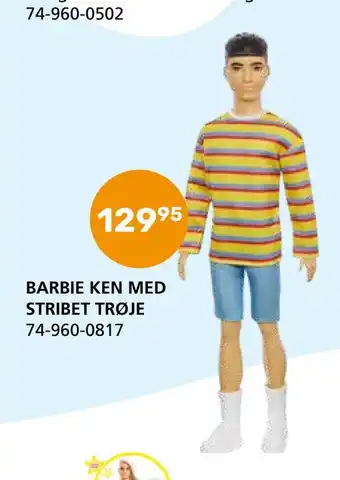 Kon-Tur Barbie ken med stribet trøje tilbud