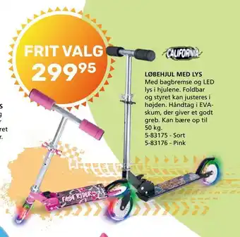 Løbehjul med lys