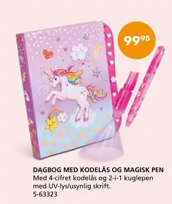 Dagbog med kodelås og magisk pen