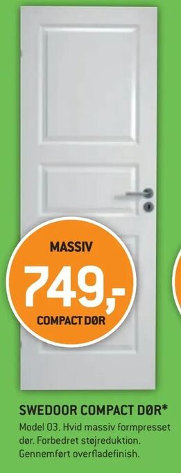 XL-BYG Swedoor compact dør tilbud