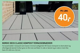 XL-BYG Nordic deck classic komposit terrassebrædder tilbud