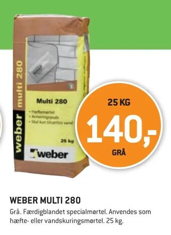 XL-BYG Weber multi 280 tilbud