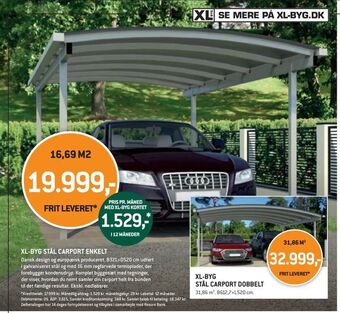 XL-BYG Xl-byg stål carport enkelt tilbud