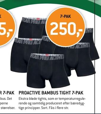 XL-BYG Proactive bambus tight 7-pak tilbud