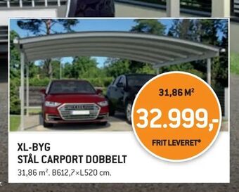 XL-BYG Xl-byg stål carport dobbelt tilbud