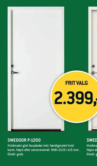 XL-BYG Swedoor P-1200 tilbud