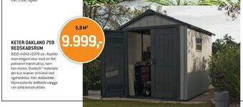 XL-BYG Keter oakland 759 redskabsrum tilbud