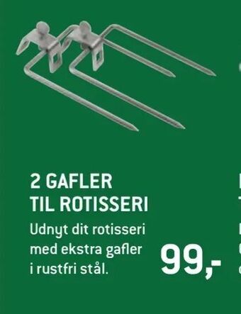 XL-BYG 2 gafler til rotisseri tilbud