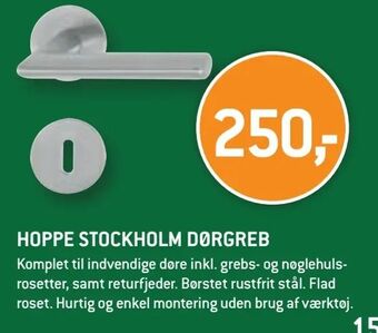 XL-BYG Hoppe stockholm dørgreb tilbud