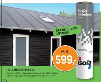 XL-BYG Isola mestertekk sbs tilbud