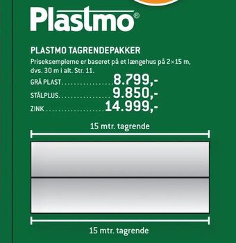 XL-BYG Plastmo tagrendepakker tilbud
