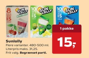 Dagli'Brugsen Sun lolly is frys selv tilbud