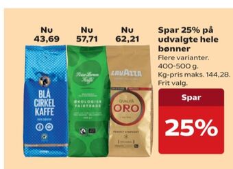Dagli'Brugsen Blå kaffebønner - hele tilbud