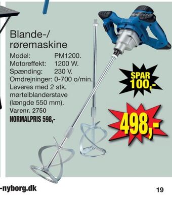 Harald Nyborg Scheppach blande-/røremaskine tilbud