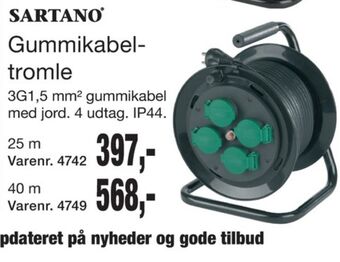 Harald Nyborg Sartano kabeltromle tilbud