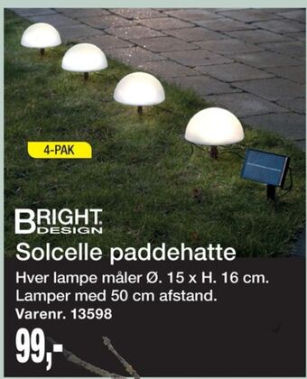 Bright design solcellelampe