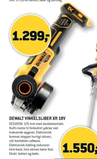XL-BYG Dewalt vinkelsliber xr 18v tilbud