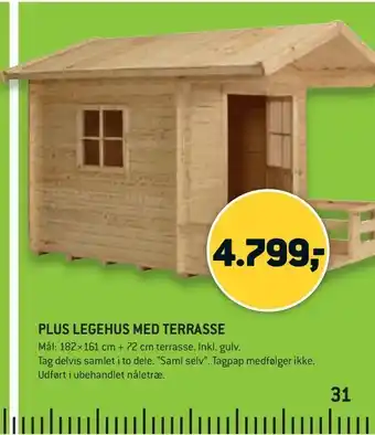 XL-BYG Plus legehus med terrasse tilbud