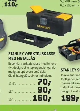 XL-BYG Stanley værktøjskasse med metallås tilbud