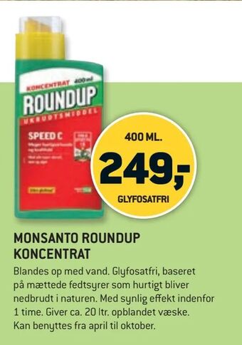 XL-BYG Monsanto roundup koncentrat tilbud