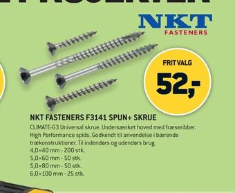 XL-BYG Nkt fasteners f3141 spun+ skrue tilbud