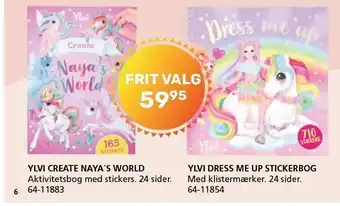 Ylvi create Naya's world el. dress me up stickerbog