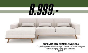 My Home Copenhagen chaiselong sofa tilbud