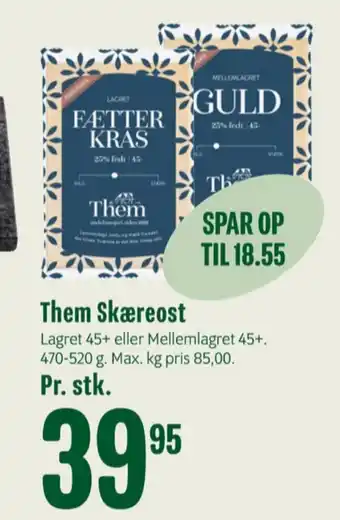 Min Købmand Them ost skæreost kras tilbud