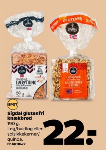 Netto Sigdal knækbrød tilbud