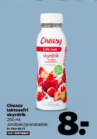 Netto Cheasy drikkeskyr jordbær & granatæble tilbud