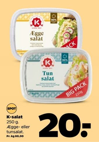 Netto K-salat tunsalat tilbud