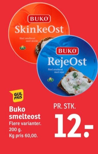 SPAR Buko smelte smøreost rejeost tilbud