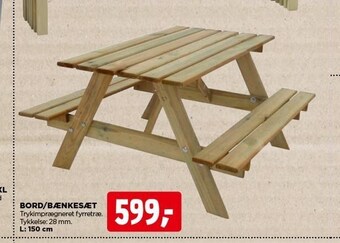 jem & fix Bord/bænkesæt tilbud