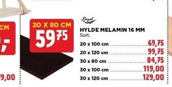 jem & fix Hylde melamin 16 mm tilbud