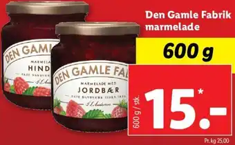 Lidl Den Gamle Fabrik Marmelade 600 g tilbud