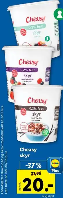 Lidl Cheasy Skyr 1 kg tilbud