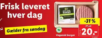 Lidl Vegansk Burger 227 g tilbud