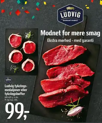 Føtex Ludvig tykstegsmedaljoner eller tykstegsbøffer tilbud