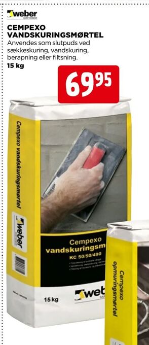 jem & fix Cempexo vandskuringsmørtel tilbud