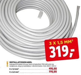 jem & fix Installationskabel tilbud