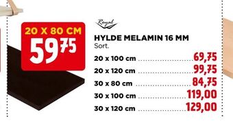 jem & fix Hylde melamin 16 mm tilbud