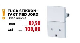 jem & fix Fuga stikkontakt med jord tilbud