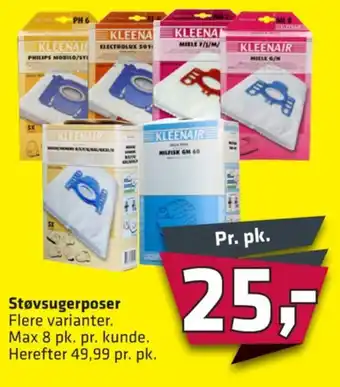 Fleggaard Kleenair støvsugerposer tilbud