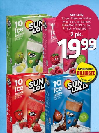 Fleggaard Sun lolly is frys selv tilbud