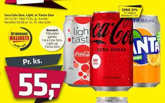 Fleggaard Coca cola light taste tilbud