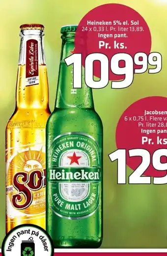 Fleggaard Sol øl tilbud