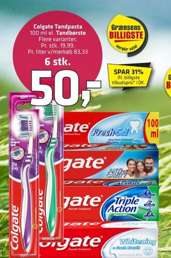 Fleggaard Colgate tandpasta tilbud