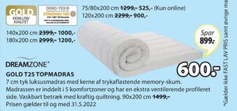 JYSK Dreamzone topmadras tilbud